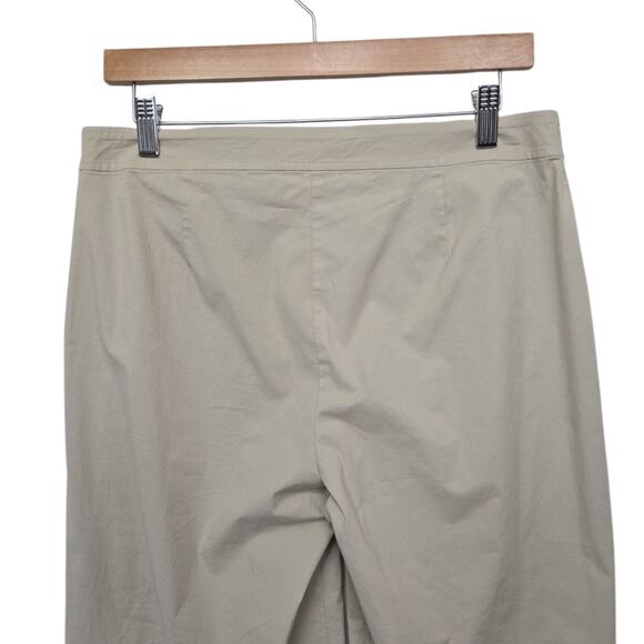 Eileen Fisher Organic Cotton Cream Wide Leg High Rise Cropped Pants Size Small - Picture 9 of 10